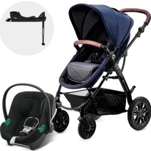 Travel System Moov 3 en 1 de KinderKraft + Aton B2 con base Cybex