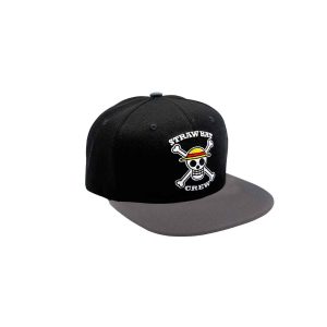 ONE PIECE – Gorra Snapback – Negra y Gris – Calavera